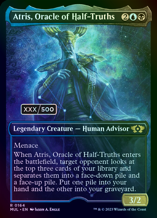 Atris, Oracle of Half-Truths Card Front