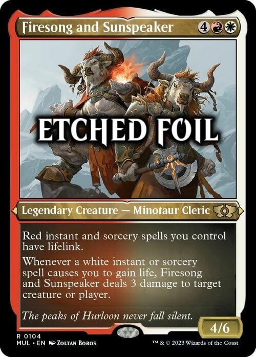 Firesong and Sunspeaker Card Front