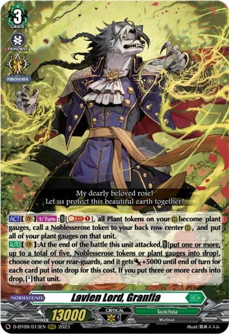 Lavien Lord, Granfia Card Front