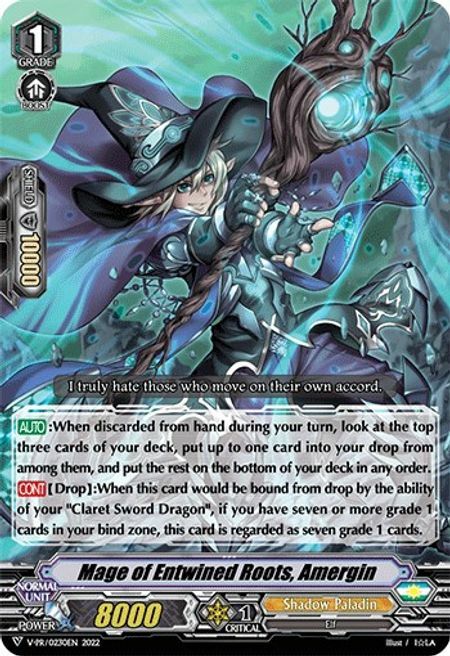 Mage of Entwined Roots, Amergin Card Front