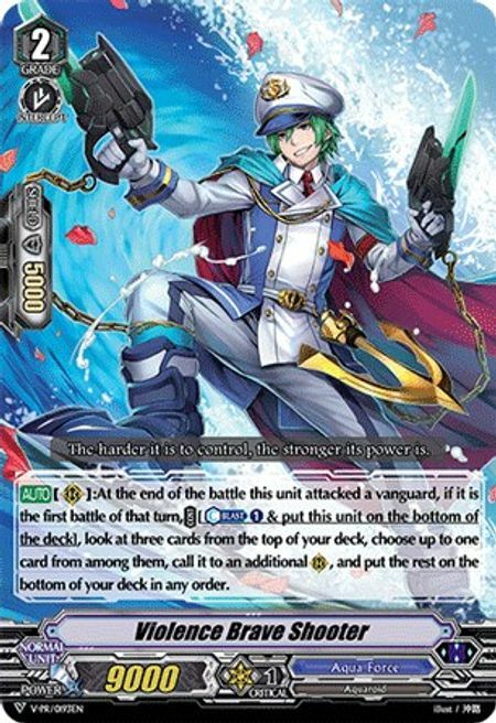 Violence Brave Shooter Card Front