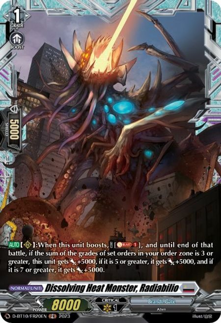 Dissolving Heat Monster, Radiabilio Card Front