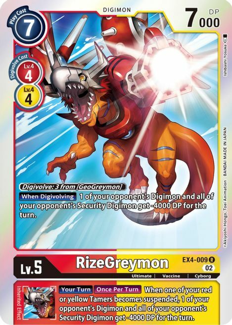 RizeGreymon Card Front