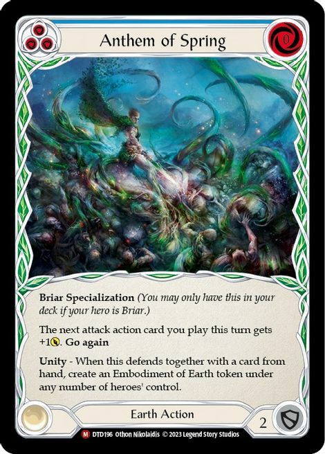 Anthem of Spring Card Front