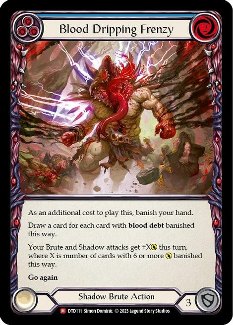 Blood Dripping Frenzy Card Front