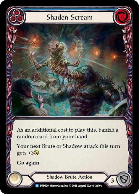 Shaden Scream - Blue Card Front