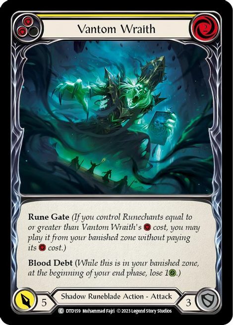 Vantom Wraith - Yellow Card Front