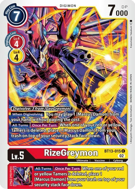 RizeGreymon Card Front