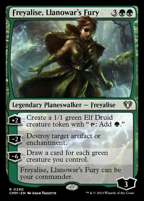 Freyalise, Llanowar's Fury Card Front