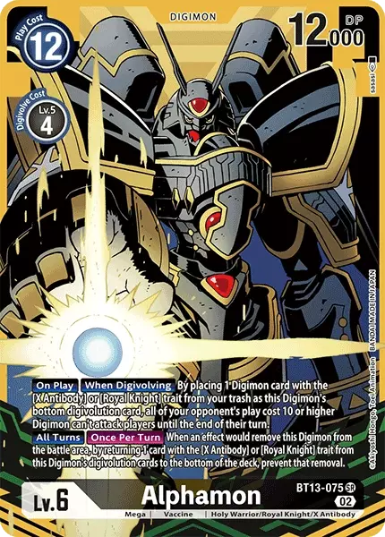 Alphamon Card Front