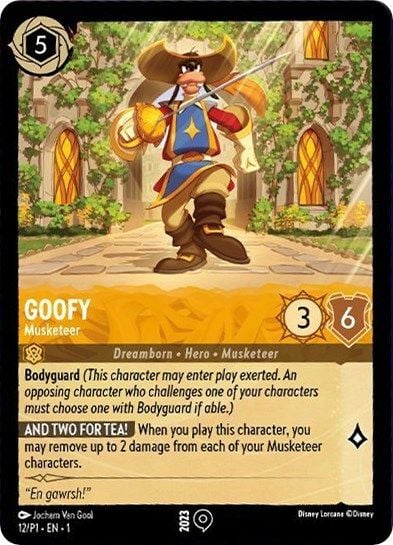 Goofy - Musketeer Card Front