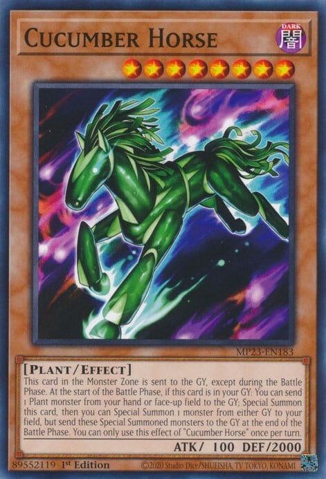 Cucumber Horse Card Front