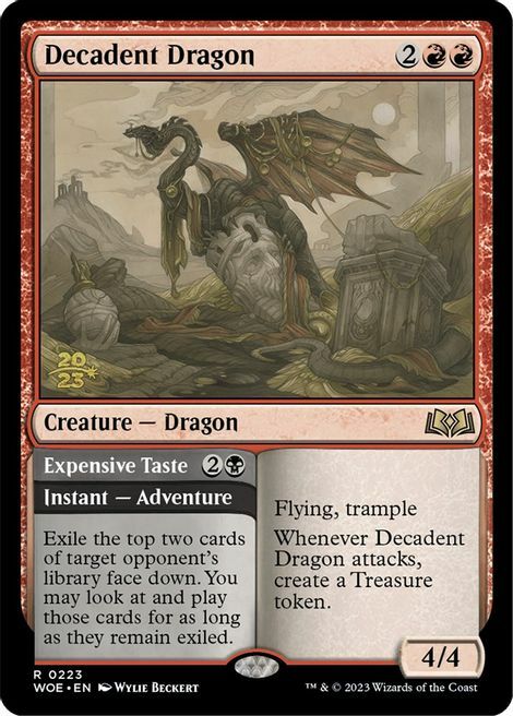 Decadent Dragon // Expensive Taste Card Front