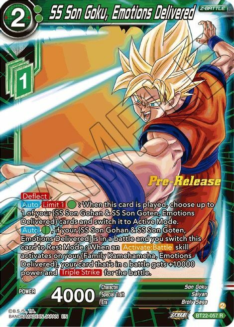 SS Son Goku, Emotions Delivered Card Front