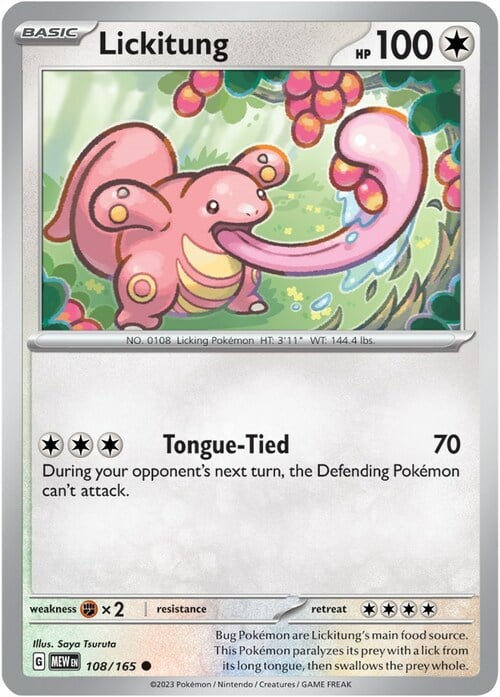 Lickitung Card Front