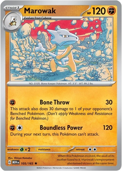 Marowak Card Front