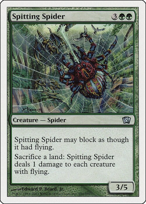 Spitting Spider Card Front