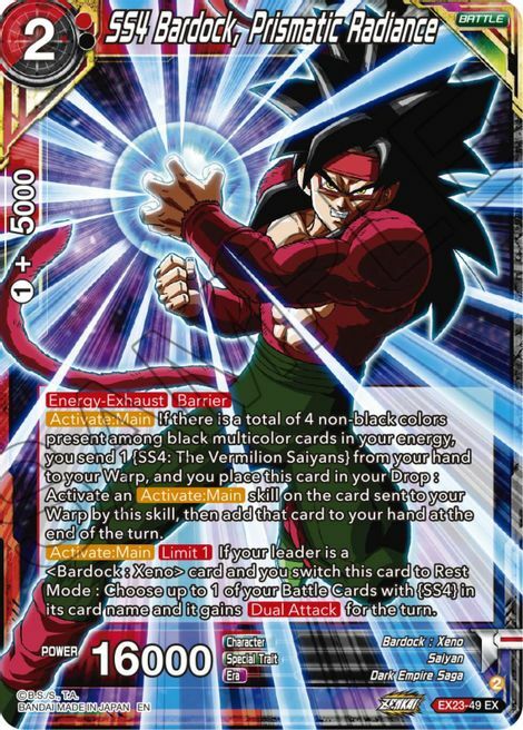 SS4 Bardock, Prismatic Radiance Card Front