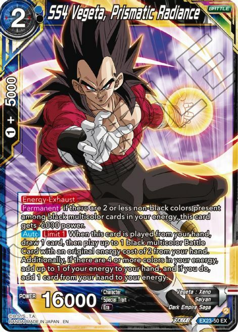 SS4 Vegeta, Prismatic Radiance Card Front