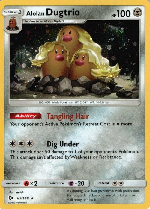 Alolan Dugtrio Card Front