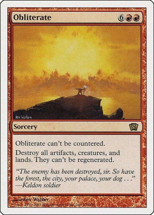 Obliterate Card Front