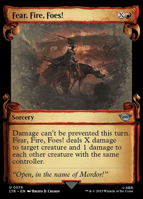 Fear, Fire, Foes! Card Front