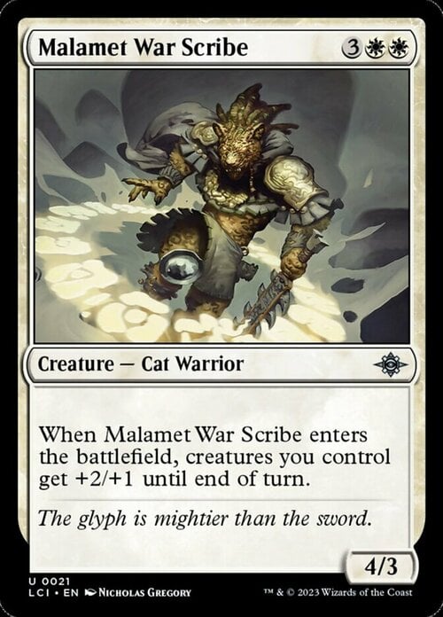 Malamet War Scribe Card Front