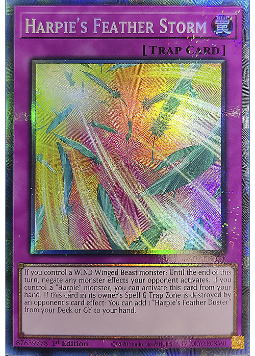 Harpie's Feather Storm Card Front