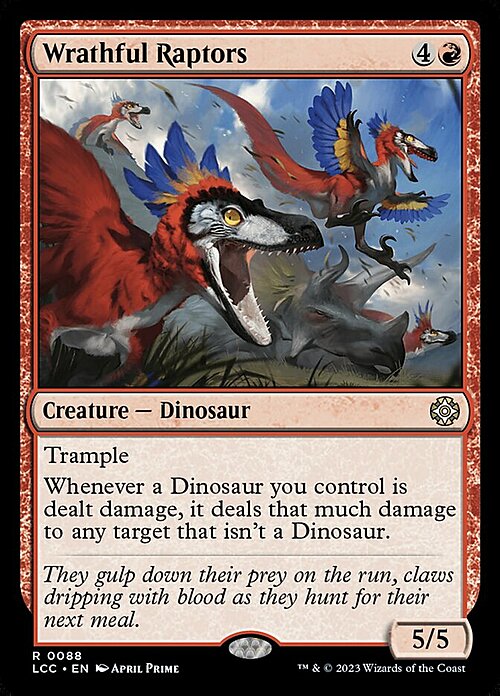 Wrathful Raptors Card Front