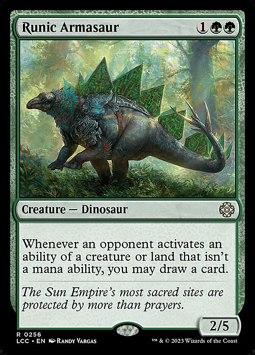 Runic Armasaur Card Front