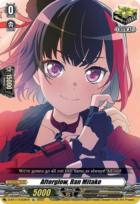 Afterglow, Ran Mitake Card Front