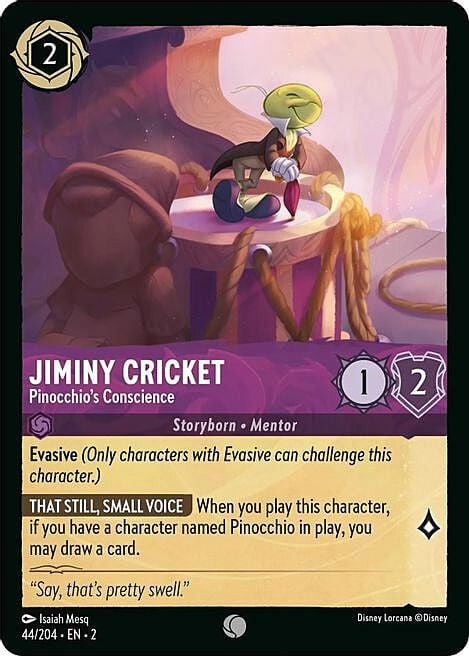 Jiminy Cricket - Pinocchio's Conscience Card Front