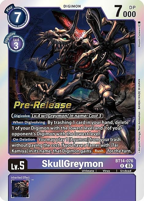 SkullGreymon Card Front