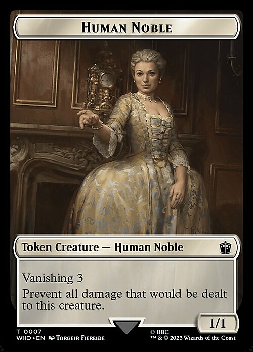 Human Noble // Alien Warrior Card Front