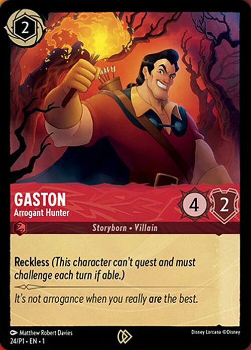 Gaston - Arrogant Hunter Card Front