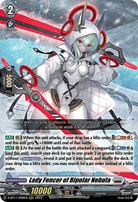 Lady Fencer of Bipolar Nebula Card Front