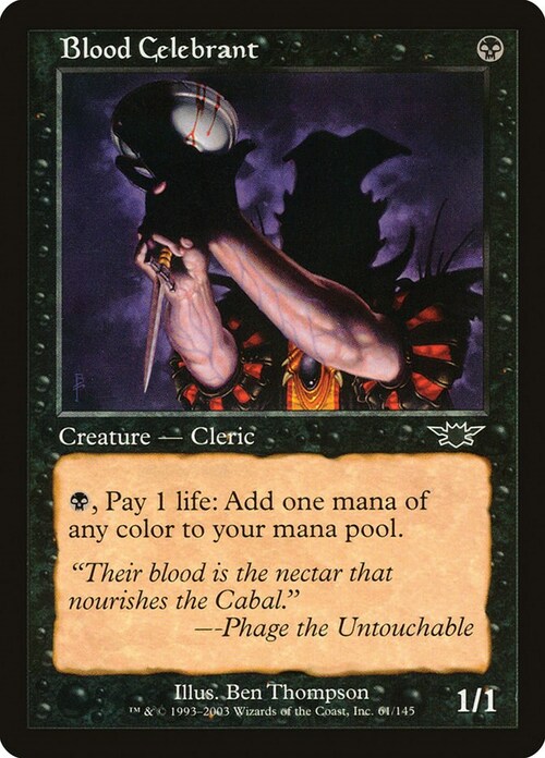 Blood Celebrant Card Front