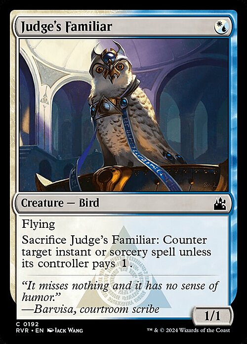 Judge's Familiar Card Front