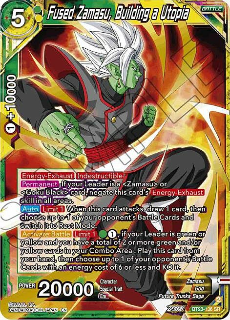 Fused Zamasu, Building a Utopia Card Front