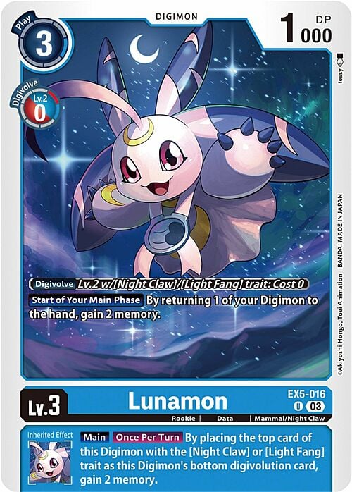 Lunamon Card Front