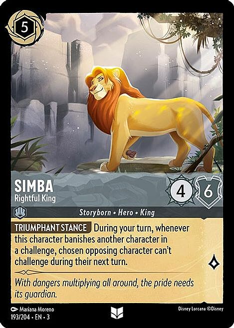 Simba - Rightful King Card Front