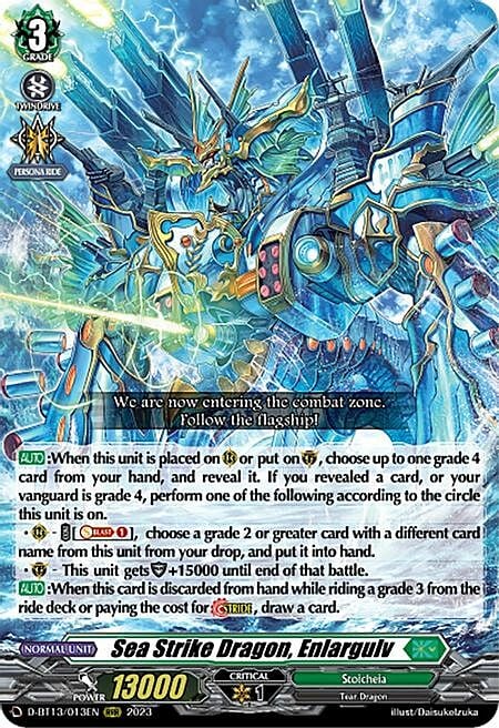 Sea Strike Dragon, Enlargulv Card Front