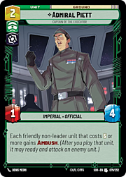 Admiral Piett - Captain of the Executor