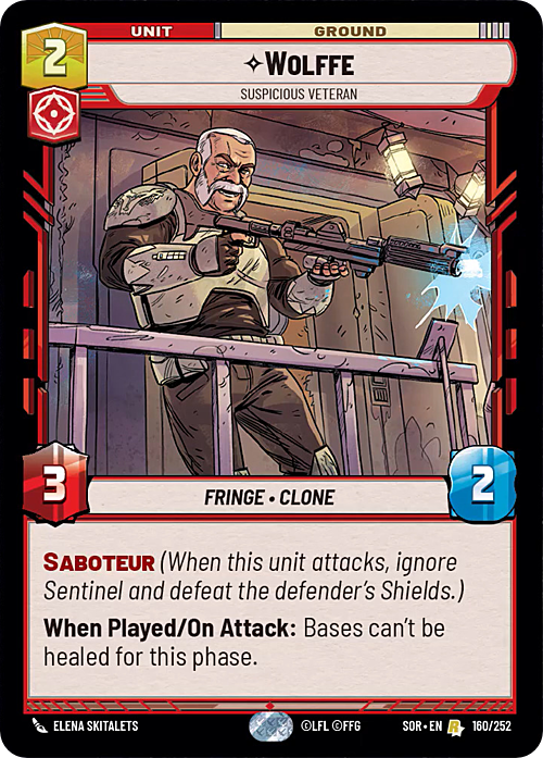 Wolffe - Suspicious Veteran Card Front