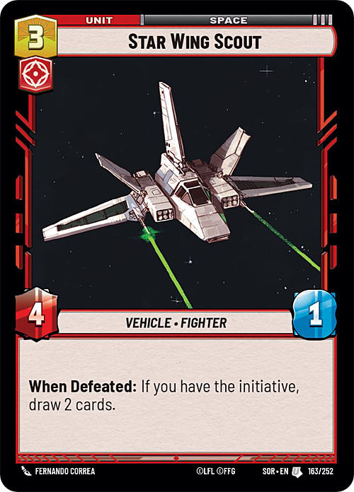 Star Wing Scout Card Front