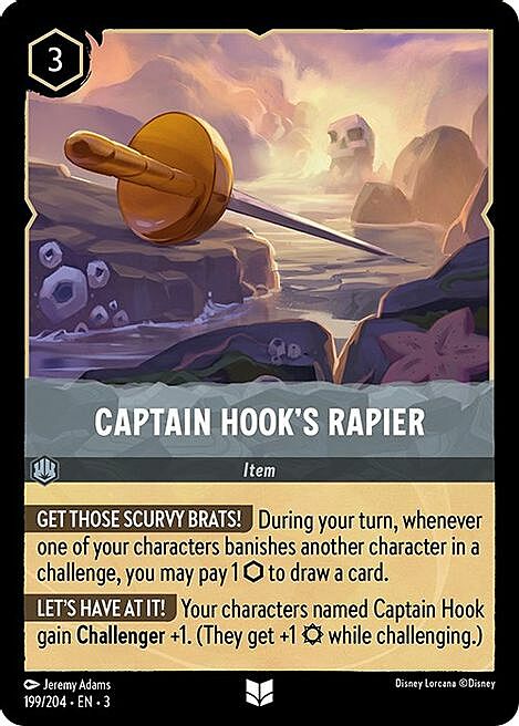 Captain Hook's Rapier Card Front