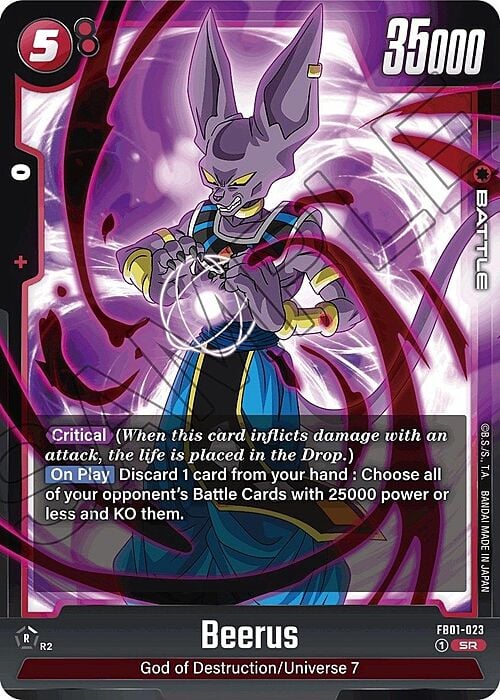 Beerus Card Front