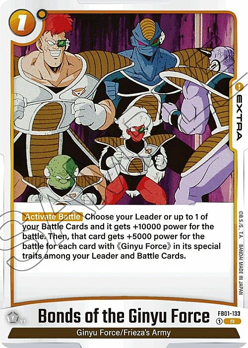 Bonds of the Ginyu Force Card Front