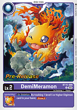 DemiMeramon Card Front