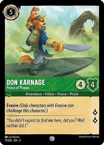 Don Karnage - Prince of Pirates Card Front